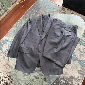 Ermenegildo Zegna Trofeo Grey Pinstripe Wool Suit